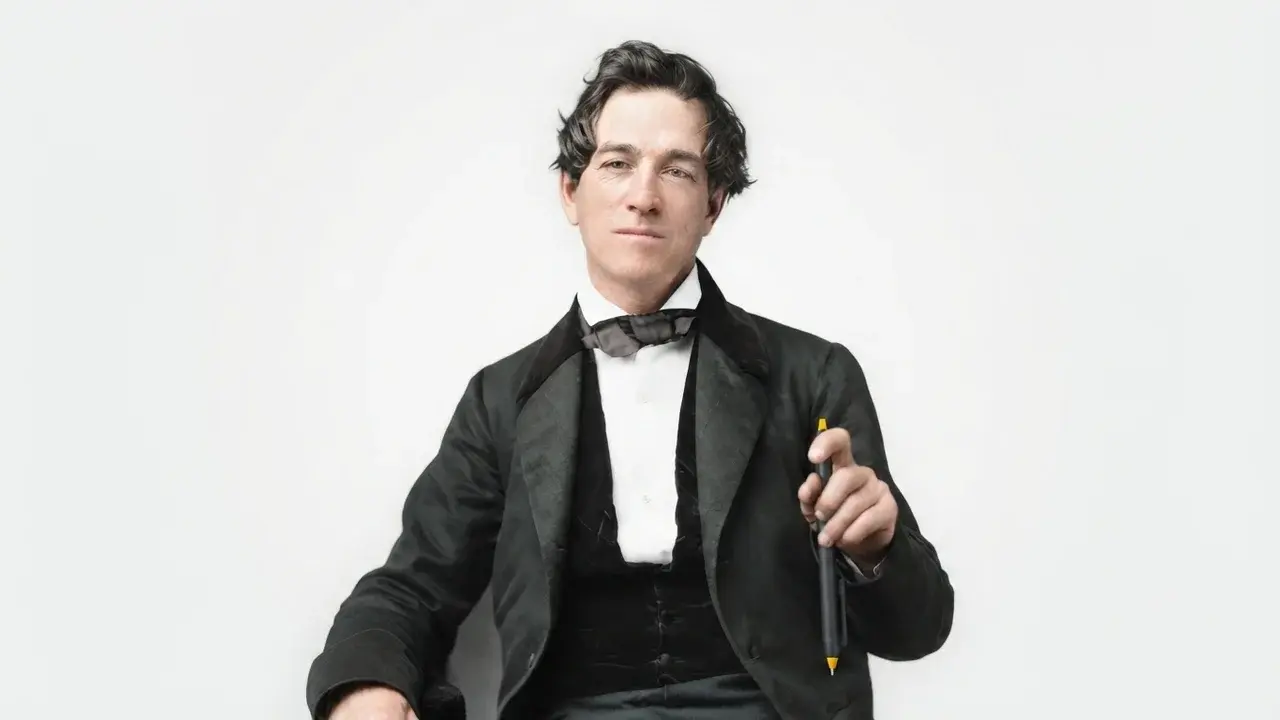Portrait of Alfred Vail, the machinist who redesigned the telegraph hardware and likely designed the dot-dash code